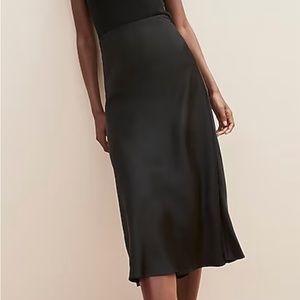 J. Crew black Gwyneth slip skirt size S